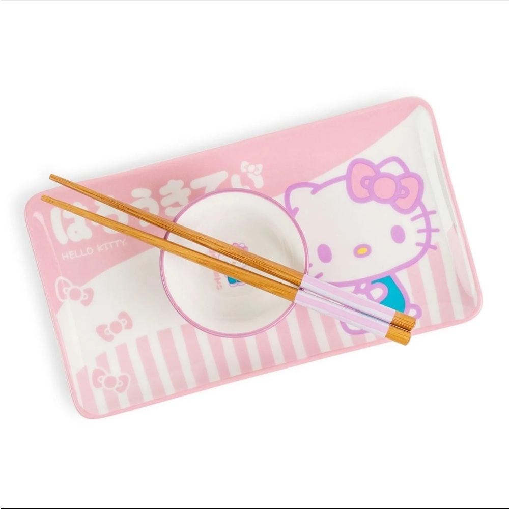 Hello Kitty Ceramic Sushi Plate Set of 2